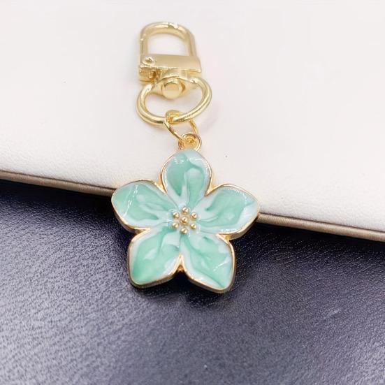 Keychain Pendant Ergonomic Flower Design Key Ring Decorative Versatile Key Holder Backpack Bag Accessory