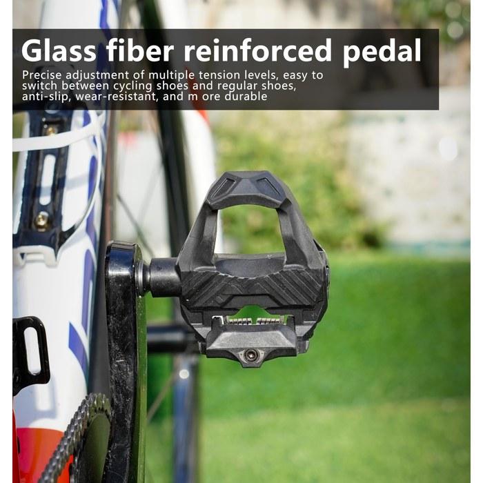 Thinvik Double-Sided 3-Bearing Clipless Pedals Road Bike & Flat Pedal Shimano SPD-SL Compatible Bicycle Pedals (with Cleats)
