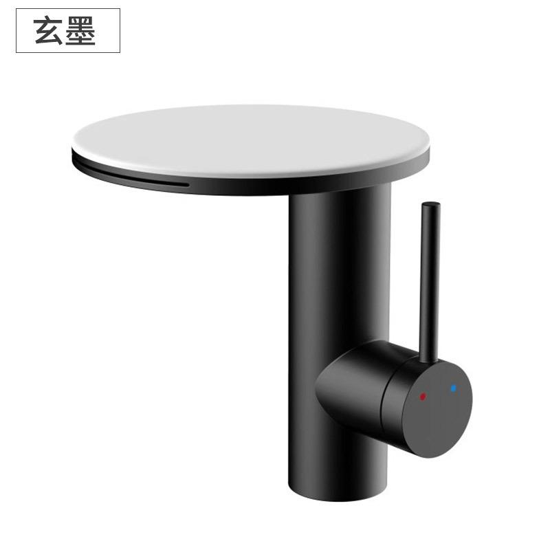 

Bathroom Faucet Luxurious Design Hot and Cold Waterfall Taps Large Countertop for Storage Bath Water Faucets