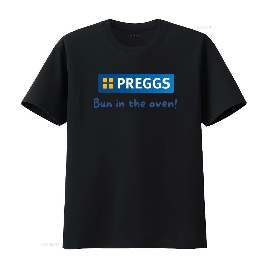 Preggs Funny Novelty Pregnancy Maternity Baby Shower T Shirt Top For Ladies Vintage Graphic Breathable Slightly Homme