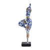 Modern Dancing Lady Statue Colorful Graffiti Resin Abstract Woman Sculpture Perfect For Living Space And Office Decors