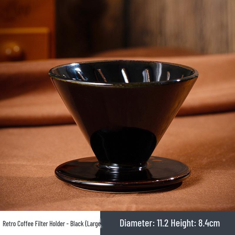 Ceramic Pour-over Coffee Filter Holder Set - American Style Drip Coffee Maker Funnel Tools