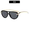 New fashion double beam toad glasses advanced sense rope knot women's personality design glasses European and American catwalk street sunglasses