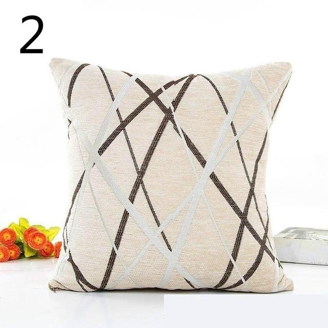 1PCS Home Stripe Square Pillowcase Colorful Pillowcase Large  Home Party Throw Soft Pillows 5 Style