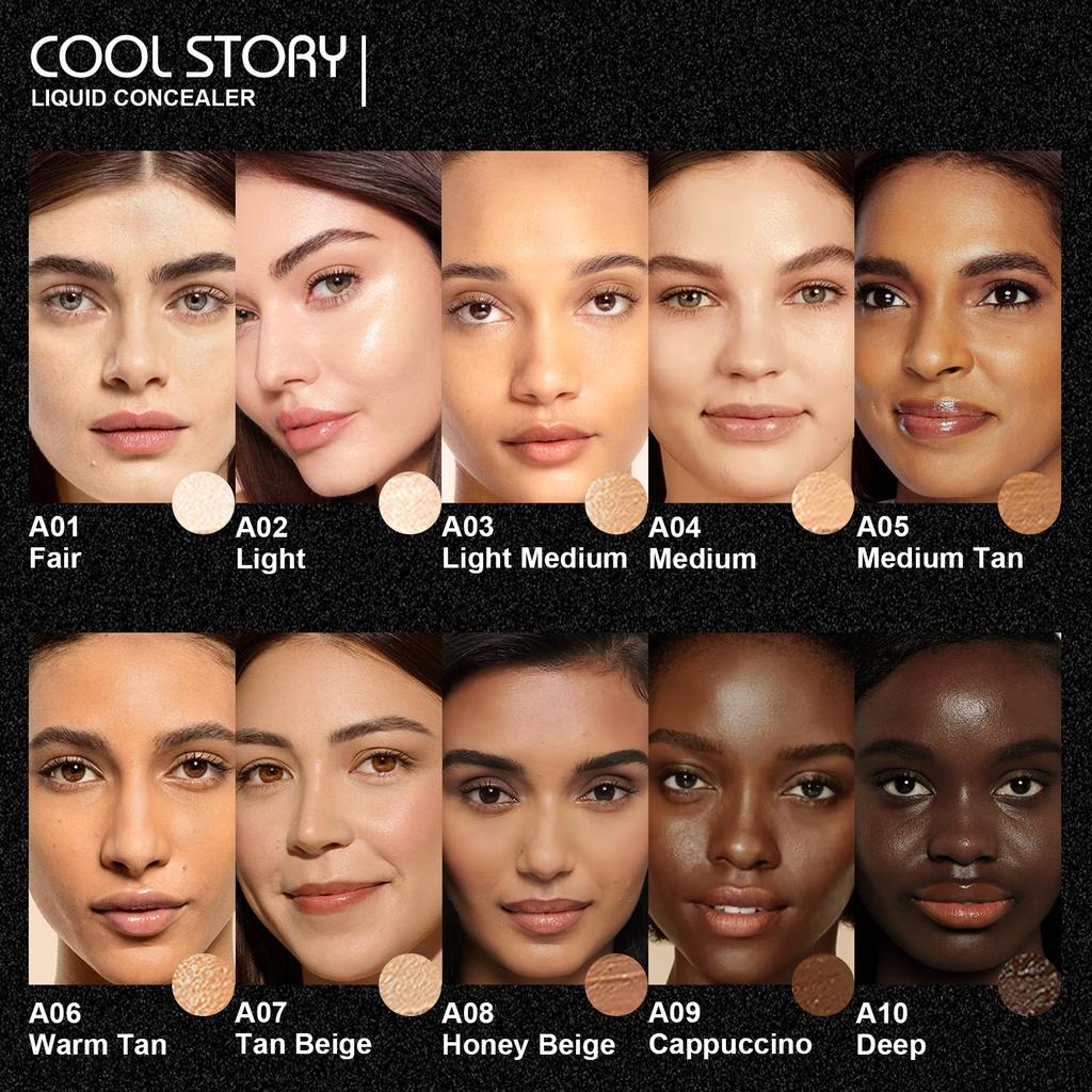 Concealer Covers Acne Marks, Dark Circles, Spots, Tattoos, Scars, Contouring Foundation, Long-lasting Waterproof and Quick-drying Liquid Concealer