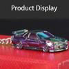 1:Chaveiro Modelo de Carro de Liga Metal Galvanizado GTR R34 RS7 Escala 64 Brinquedo Acessórios Interiores de Carro Presente de Aniversário para Amigos