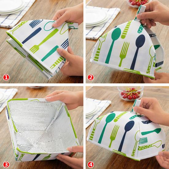 Food Insulation Cover Aluminum Foil Dish Cover Foldable Dining Table