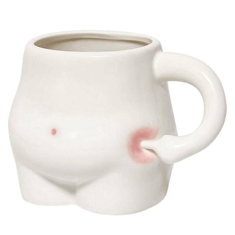 Creative Ceramic Belly Mug: Cute Design for Coffee, Milk, or Water