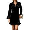 Women's Long Sleeve Collared Dress for Casual Work and Everyday Wear