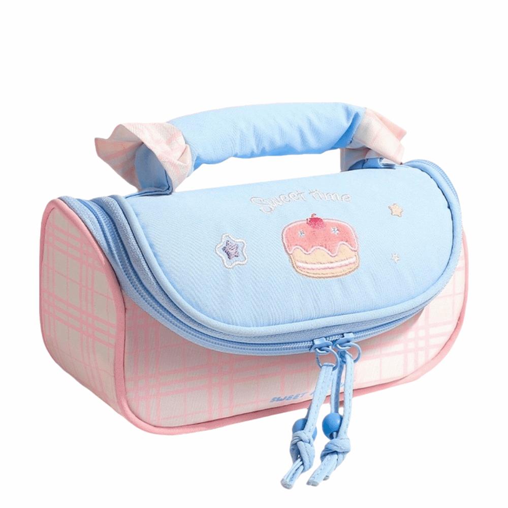 Handheld Pen Bag Embroidery Pencil Pouch Durable Stationery Bag Students 1