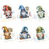 6 Pcs DIY Rhinestone Painting Birthday Gnome Greeting Card Kit 5D Rhinestone Art Birthday Cards for Adults Kids Anniversary Holiday Gifts