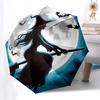 1PC Witch Moon Automatic Folding Umbrella - Compact 8-Rib Design, Durable Plastic & Iron, Lightweight for Outdoor Daily Use, Festive Gift098