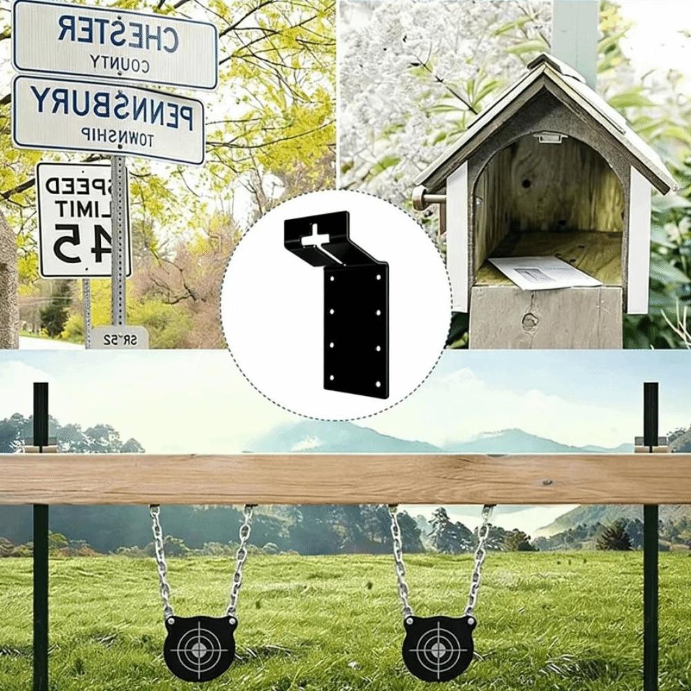 Sturdy 3 Inch T-Post Mounting Bracket Sleek and Minimalist Design Iron Vertical Mounting Bracket Weather Resistant Convenient