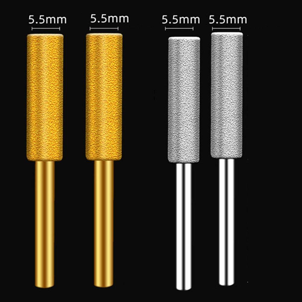 4pcs Diamond Coated Cylindrical Burr Chainsaw ener Grinder Chain Saw Grinding