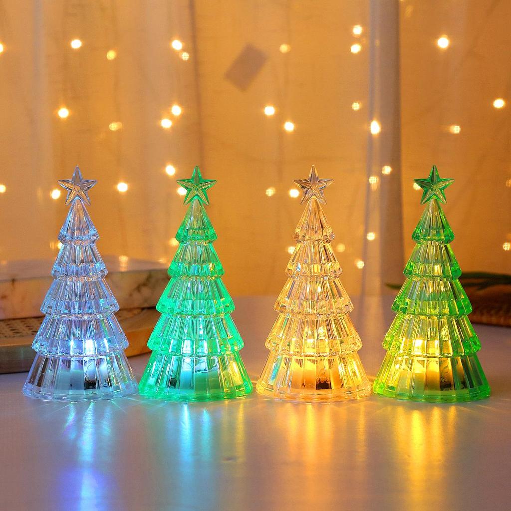 Ornement Lumineux LED Arbre de Noël & Lumière de Bougie