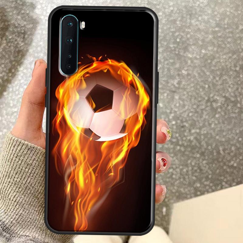 

Fire Football Soccer Ball Case For OnePlus 15 15R 13 13R 13T 12 12R 11 10 10R 10T 8T Nord CE 5 4 2 3 Lite N20 N30 Coque OnePlus Nord CE 2