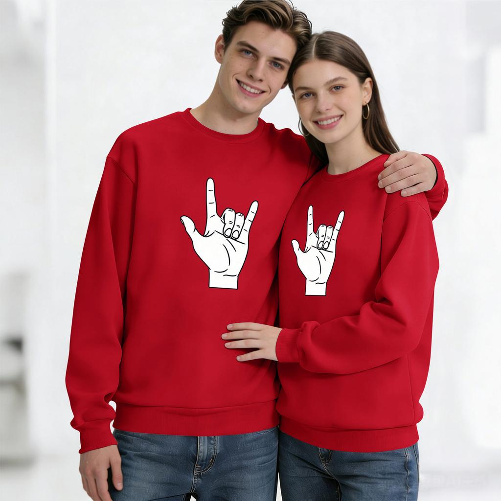 Męska bluzka z długim rękawem z okrągłym dekoltem, unisex, para, casualowa bluzka sportowa
