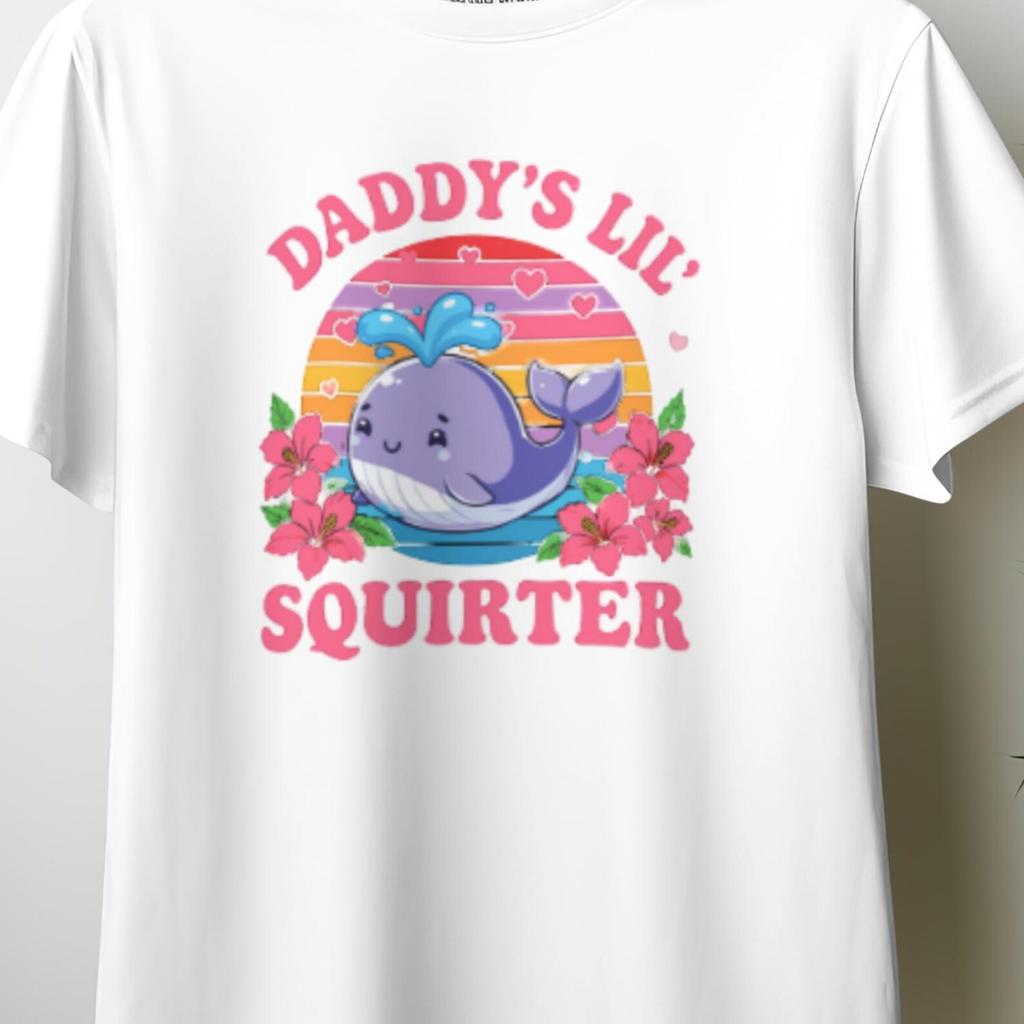 Daddy's Lil Squirter Shirt, Funny Whale T-Shirt, Dad Baby Gift, Dad Life Tee, Father's Day Gift, Funny Whale Shirt6