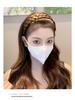 Five-Strand Braid Thick Wide Edge Handmade Fishtail Twist Headband for Women