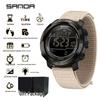 Sanda Sports Multifunctional Waterproof Pedometer Watch with Timer, Alarm, and Night Light