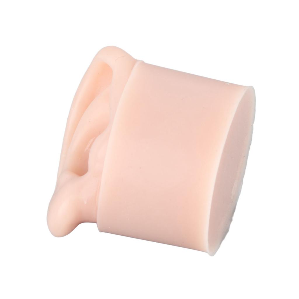 Silicone Ear Model Medium Skin Color Piercing Practice Ear Model for Earrings Display Teaching