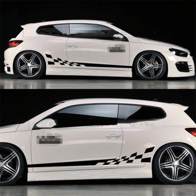 Autocolant de vinil cu steag de curse pentru stilul mașinii. Autocolant pentru decorarea caroseriei
