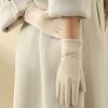 Thickened  Gloves Plush Winter Mittens Vintage Women Suede Gloves  Cycling