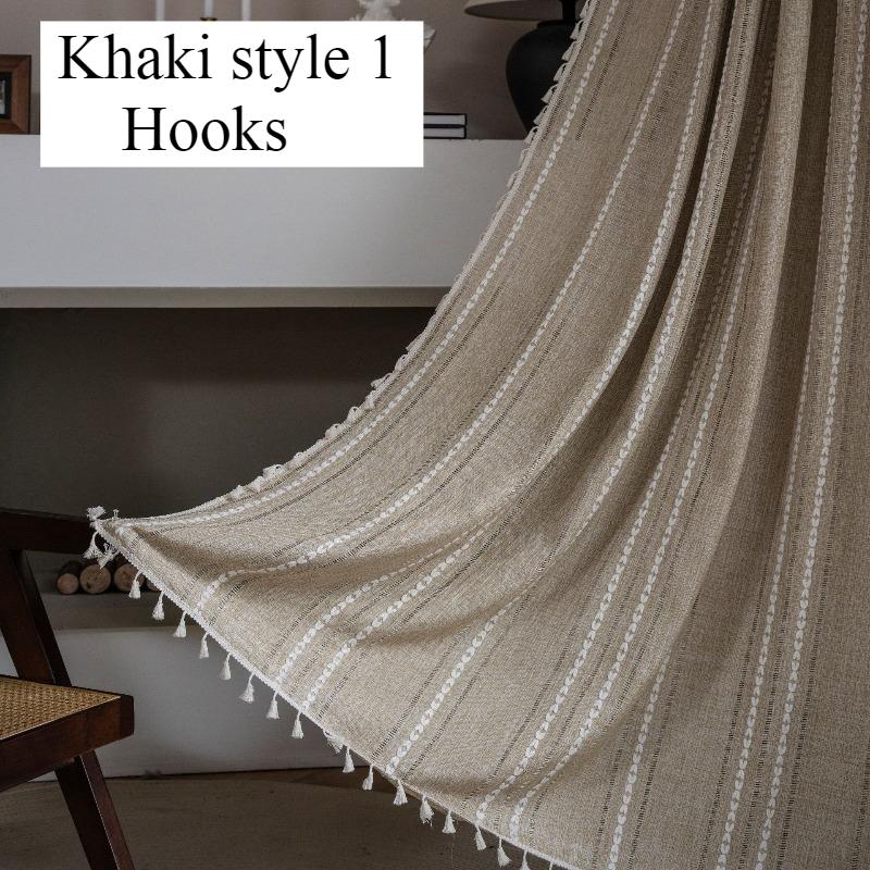 

Домашняя штора в стиле бохо для спальни, гостиной, светофильтрующая, в стиле французской деревни, farmhouse, винтажный шик, с кисточками, ажурная, оконный декор, богемная драпировка, 1 шт. W132cm*H45cm