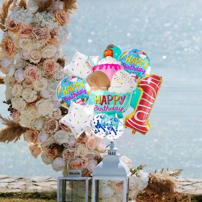 Ice Cream Balloons Aluminum Foil Huge Number Candy for Girls Birthday