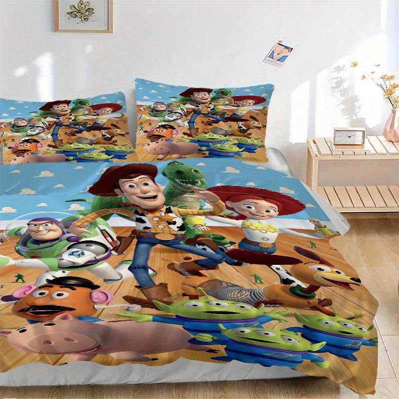 

3 шт. История игрушек Вуди и друзья Узор Комплект постельного белья из трех предметов (1 Наволочка + 2 Наволочки, Без Наполнителей) D089 135x200cm