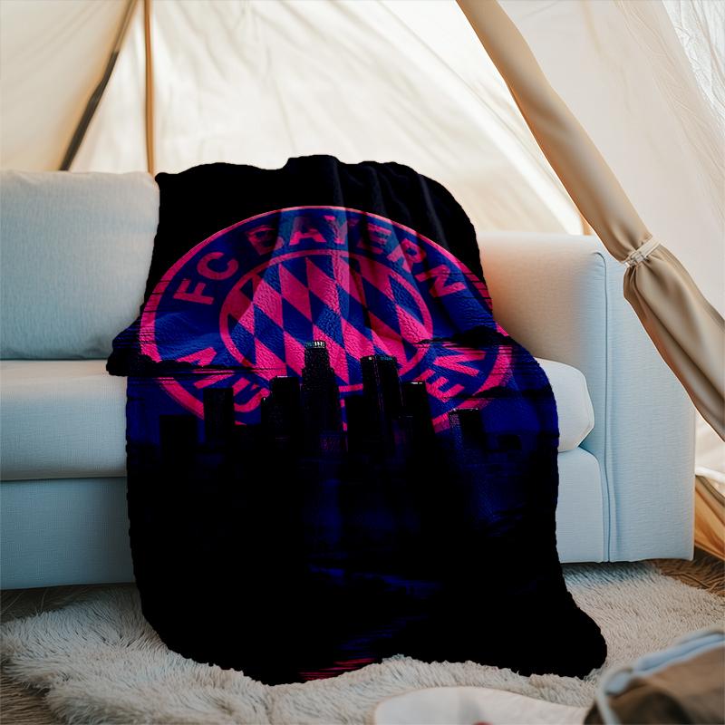 1PC FC Bayern München Printed Soft Flannel Blanket Throw for Adult Bedroom Living Room Sofa Camping Travel Fan Gifts Christmas Gifts