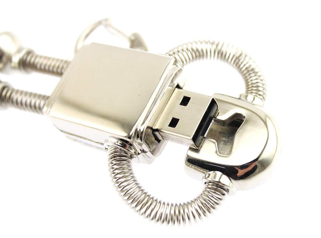 Olive-G Robot-shaped USB Flash Memory Keychain 16GB