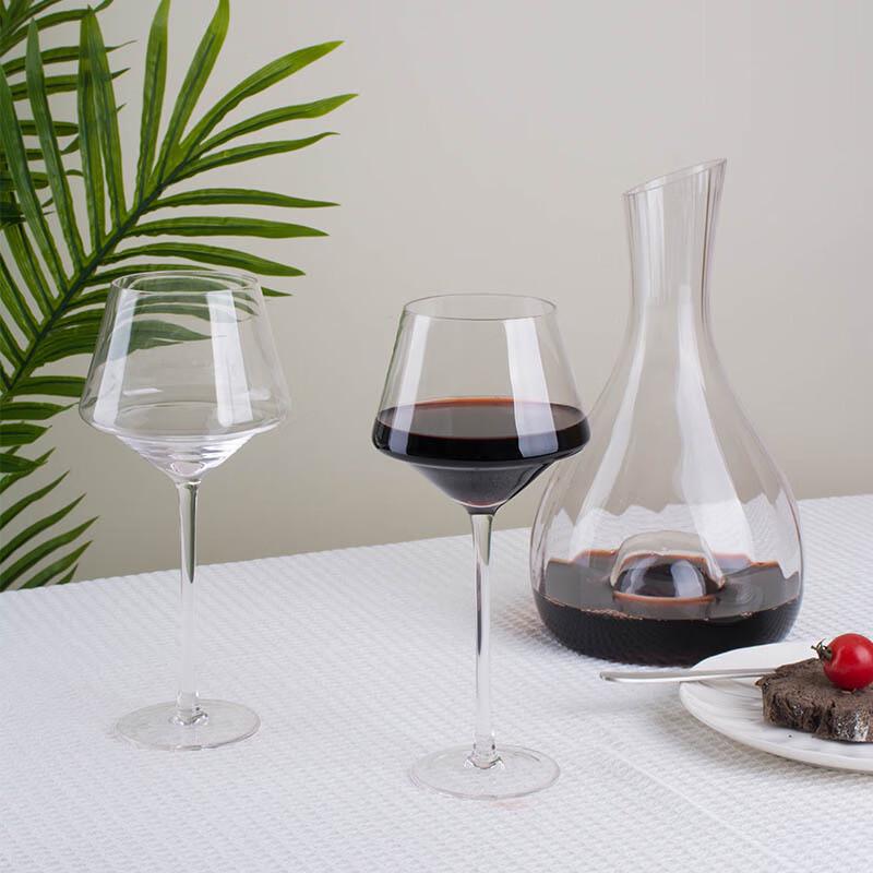 Shangqi Transparent Reusable Plastic Red Wine Glass Set (2-Pack)