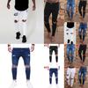 Premium Quality Slim Destroyed Stretchy Ripped Skinny Biker Jeans For Men Taped Fit Denim Pants