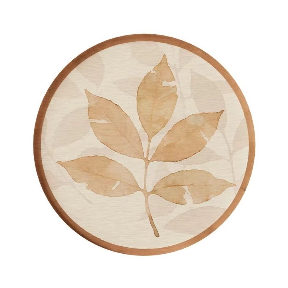Leaves Heat Insulation Pad Round Table Mats Durable Heat Resistant Pads Office Type D