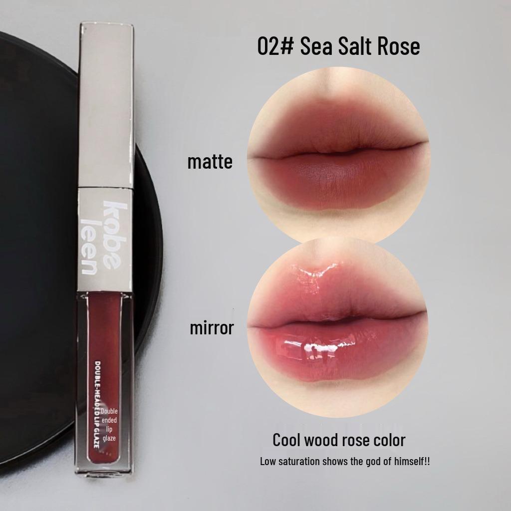 

Kobeleen Dual-Head Lip Glaze: Velvet Matte Lipstick with Moisturizing Shine 2.2g + 2g
