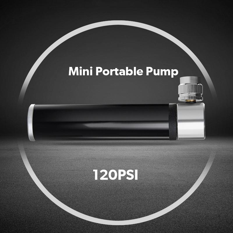 Portable Mini Bike Pump Aluminum Alloy Cycling Hand Air Pump Ball Tire Inflator Schrader Road Bike Pump