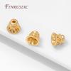 18K Gold Plated Bead Caps For Jewelry,Brass Caps End Caps For Beads,DIY Jewelry Accessories