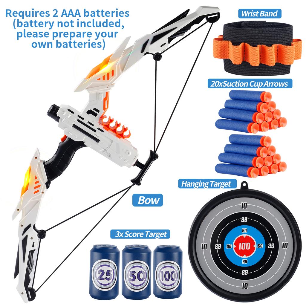 Kids Soft Dart Archery Set with LED Lights Indoor Outdoor Sports Gift for Boys And Girls. Halloween Christmas Thanksgiving 6