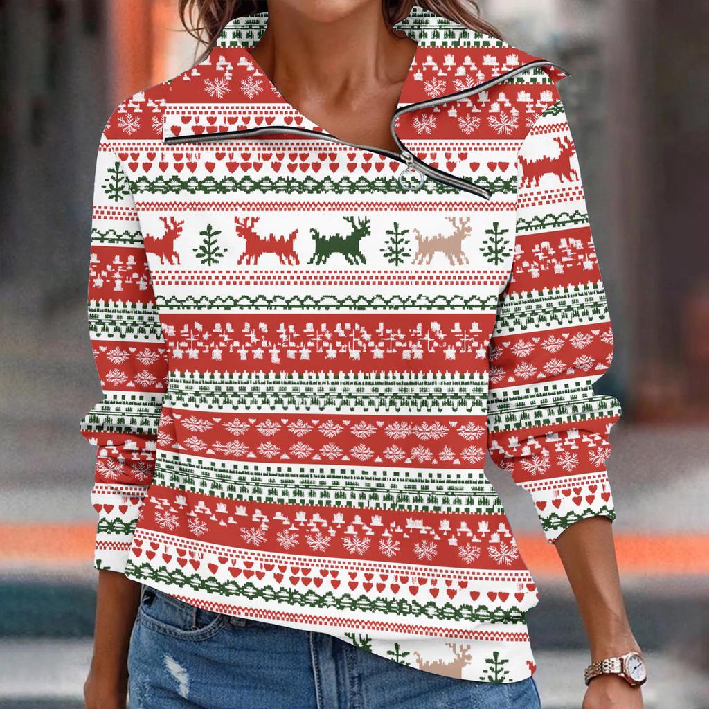 Dámské tričko Volné Pulovr Sportovní topy Ležérní V výstřih Dlouhý rukáv Potištěný top