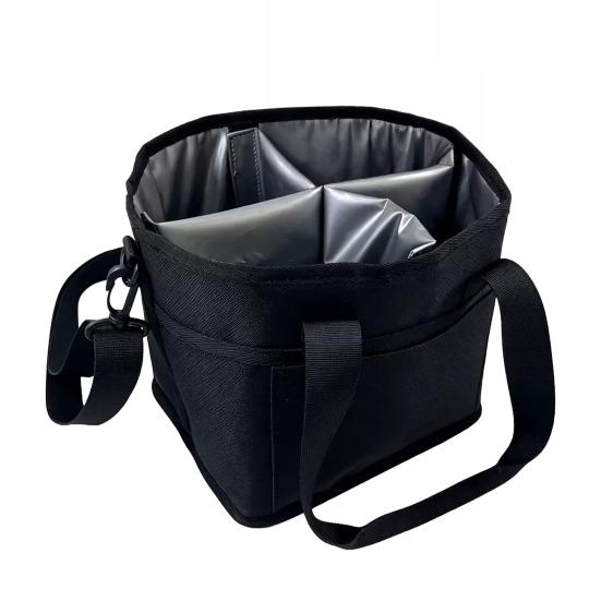 Insulated Drink Carrier Bag, 4 Compartment Tumbler Carrier Caddy, Family Size Drink Bag with Adjustable Shoulder Strap, Drink Caddy Tote for Coffee