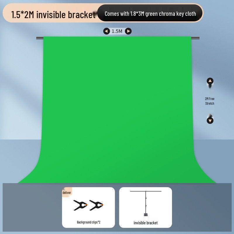 Invisible Green Screen Chroma Key Stand with Thickened Cloth for Photography and Film