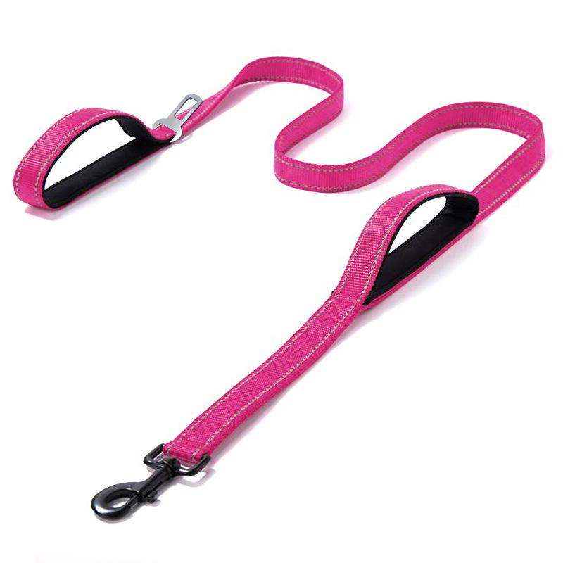 Светоотражающий двухслойный амортизирующий поводок для собаки с защитой от рывков 1.2m Length, 2.5cm Width