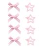 8pc European and American Mini Bow Star Hair Clips Hairpin Headband Party Wedding Hair Accessories Ornament for Women Girls