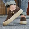 Loafers men's board shoes original retro lazy shoes platform sole light fashion one pedal casual shoes tide