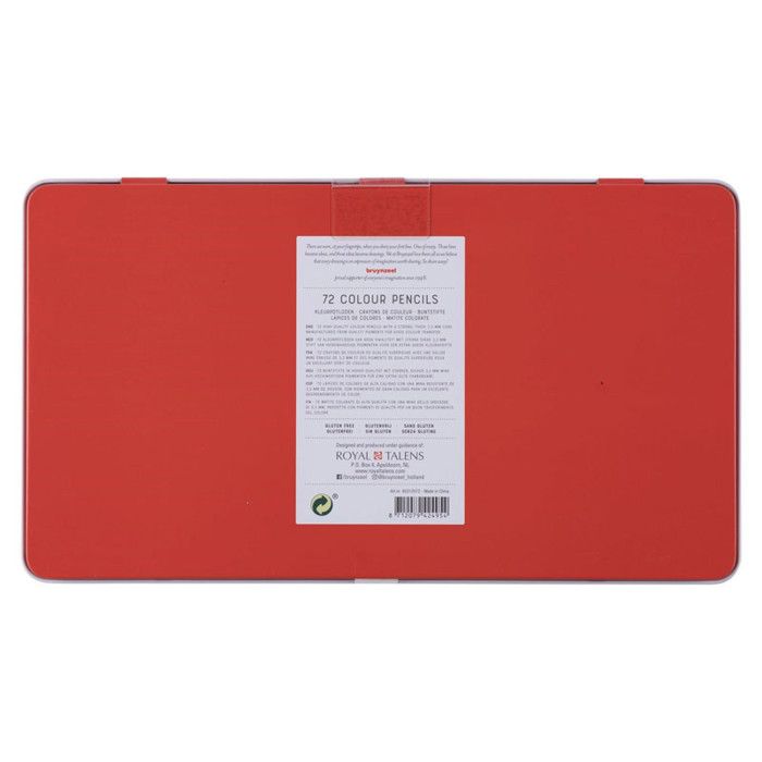 Crayons de couleur - Expression - Beaux-arts - Boîte métal 72 couleurs - Bruynzeel