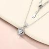 S925 Silver Love Necklace Women's Light Luxury High-end Sense Amazon Cross-border New Product Silver Jewelry Neck Chain Sterling Silver Heart Pendant