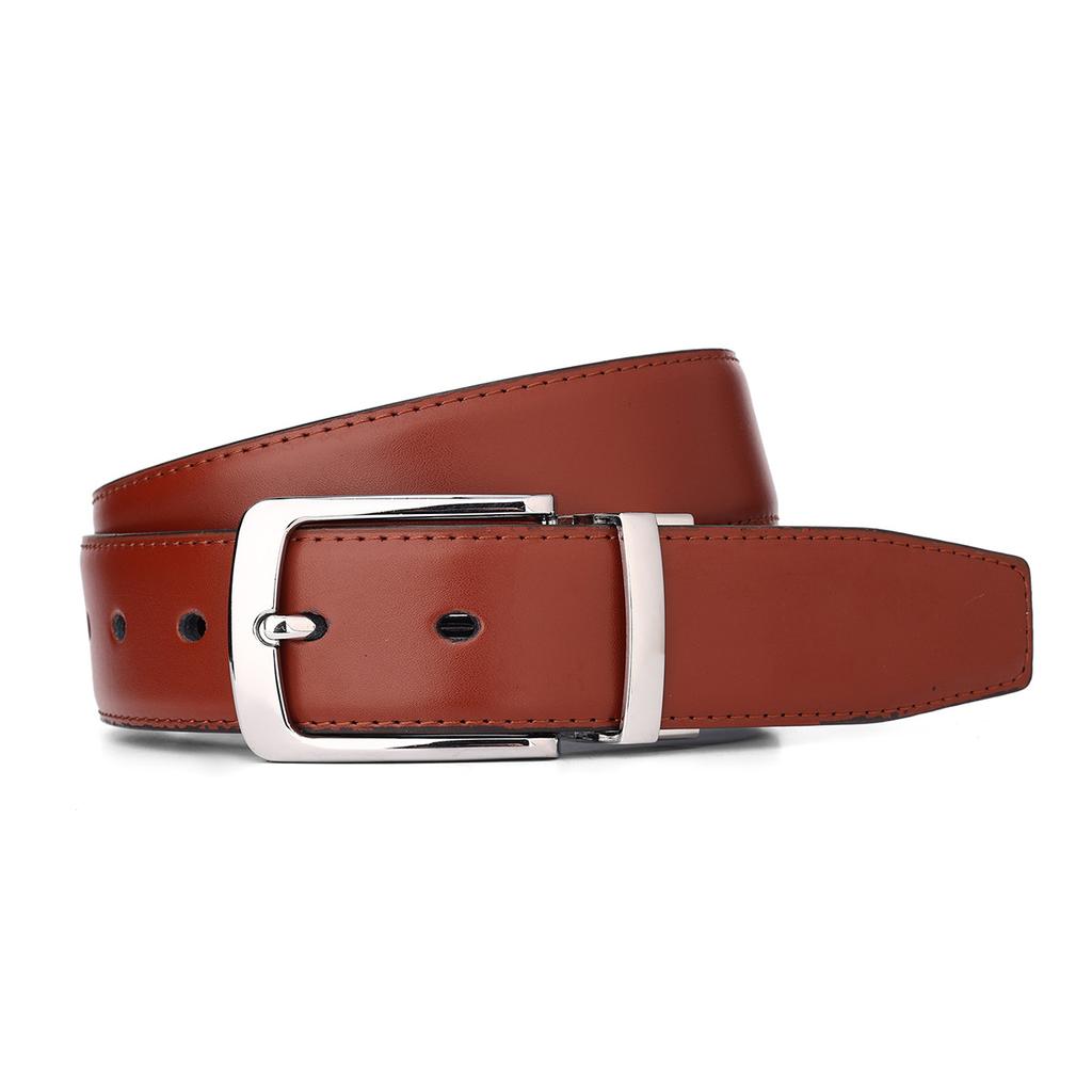 Double-Sided Use Men'S Belt Leather Pin Buckle Cowhide Belt High-End Business Versatile Casual Pants Belt Men