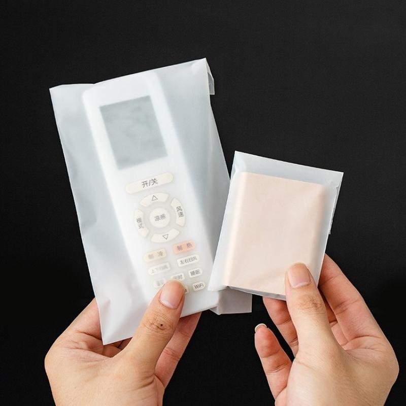 CPE Frosted Self-adhesive Bag Translucent Plastic Packaging Pouchs Phone Case Electronic Device Bag Remote Control Waterproof Dust Protection Pouch