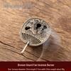 Xiangyun Copper Aromatherapy Incense Burner - Hollow Lotus Design, Three-Legged with Porous Baolian Lantern and Boshan Style.